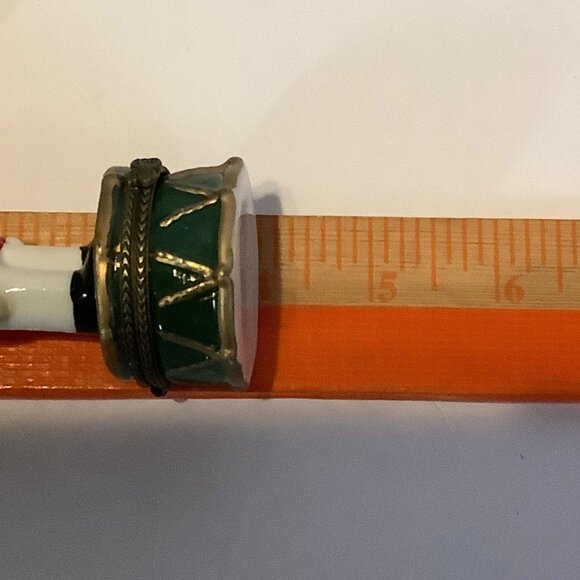 Nutcracker Soldier Trinket Hinged Box 4” Porcelain Christmas Decor Hand Painted - Picture 5 of 5